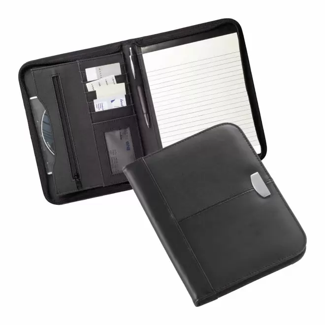 CONFERENCIER A5 EN CUIR PERSONNALISABLE 'APACHE' - noir