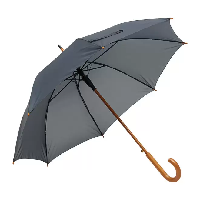 PARAPLUIE CANNE PERSONNALISABLE 'DUNDEE RPET' - gris