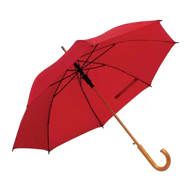PARAPLUIE CANNE PERSONNALISABLE 'DUNDEE RPET' - rouge