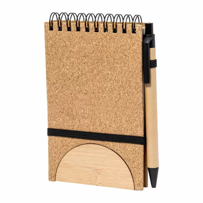 BLOC-NOTES AVEC STYLO PERSONNALISABLE 'TELFON NOTE' - naturel