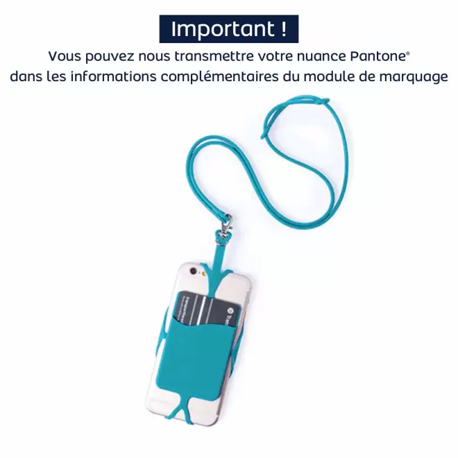 LANYARD TELEPHONE PERSONNALISABLE 'NICOLHIAS PANTONE' - pantone