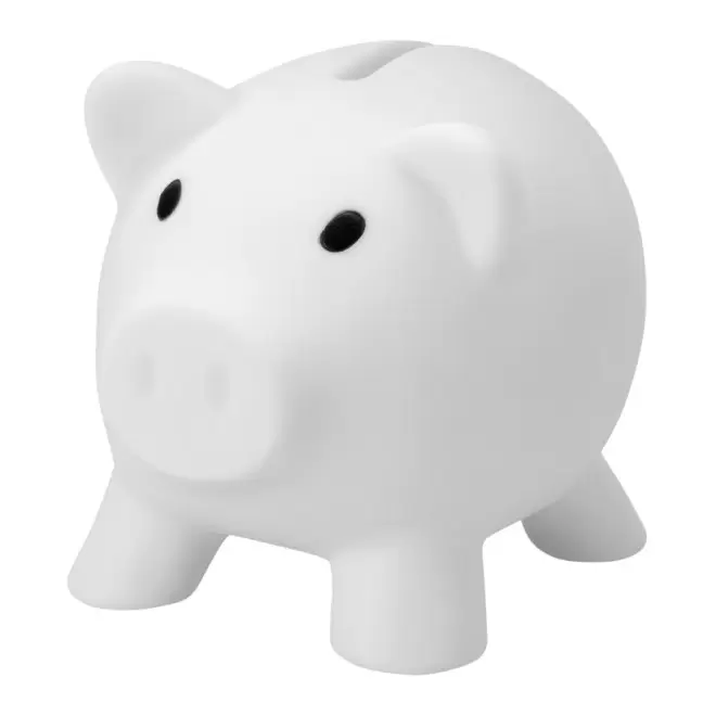 TIRELIRE PERSONNALISÉE EN FORME DE COCHON 'PIGGY' - blanc