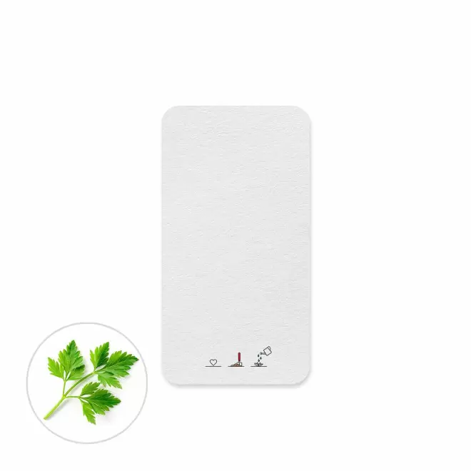 CARTE A PLANTER ENSEMENCEE PERSONNALISABLE 'HORTUS FORME' - persil