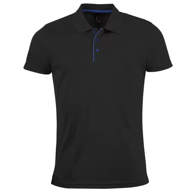 POLO RESPIRANT HOMME 'PERFORMER' 180 GR/M² - noir