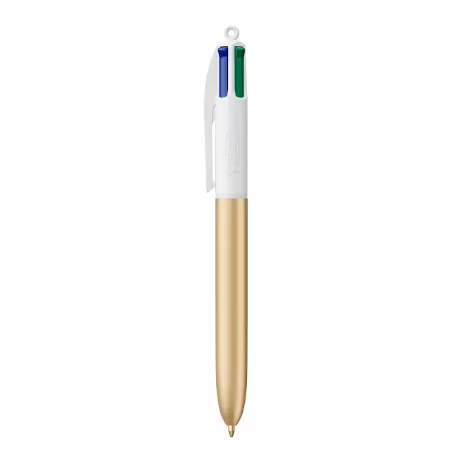 EXPRESS 72H - STYLO BIC® PERSONNALISABLE 4 COULEURS 'GLACE' - blanc/rdoré