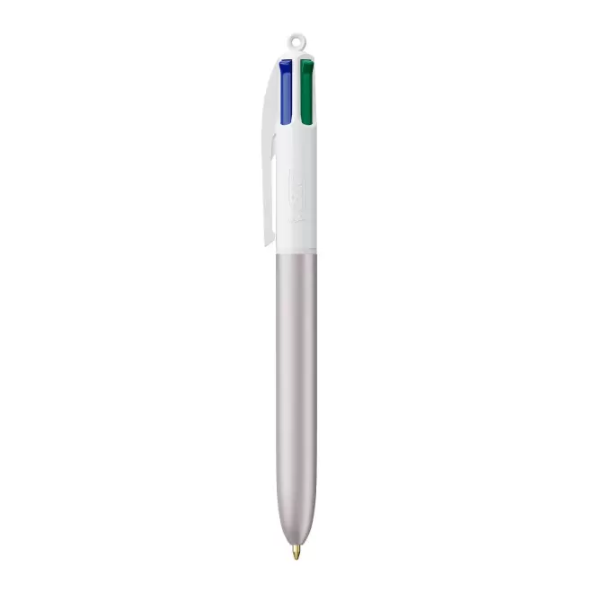 EXPRESS 72H - STYLO BIC® PERSONNALISABLE 4 COULEURS 'GLACE' - blanc/argenté
