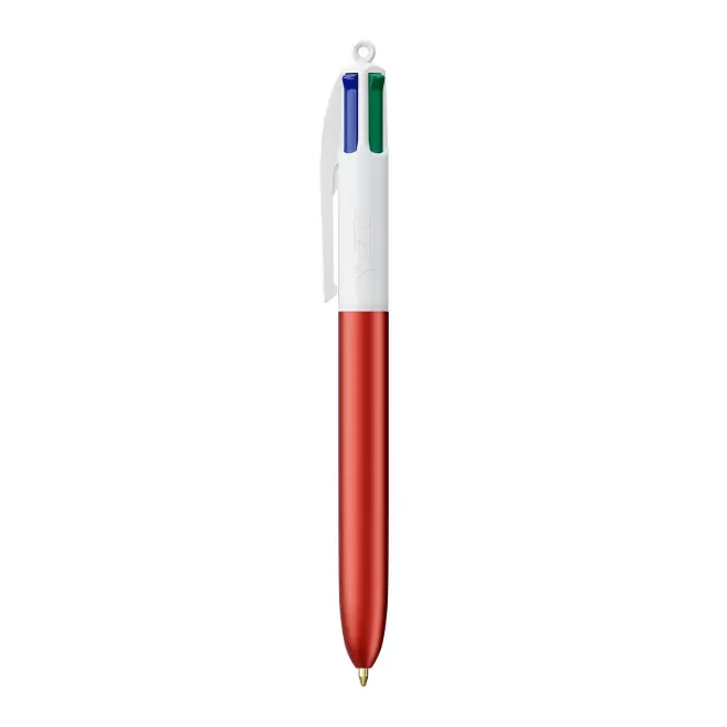 EXPRESS 72H - STYLO BIC® PERSONNALISABLE 4 COULEURS 'GLACE' - blanc/rouge