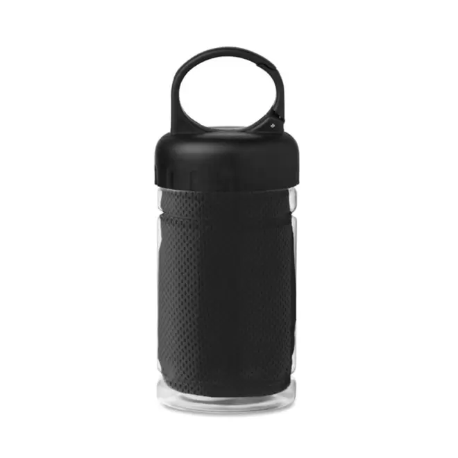 SERVIETTE DE SPORT PERSONNALISÉE 30x80 CM 'REFRESH' - noir