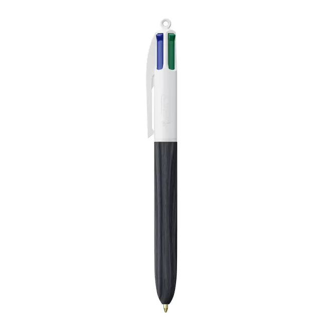 EXPRESS 72H - STYLO BIC® 4 COULEURS 'WOOD STYLE' - blanc/noir