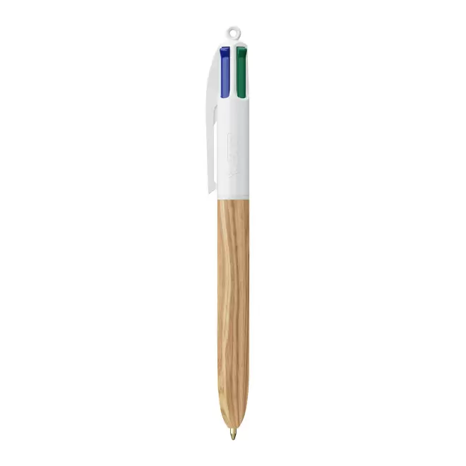EXPRESS 72H - STYLO BIC® 4 COULEURS 'WOOD STYLE' - blanc/bois