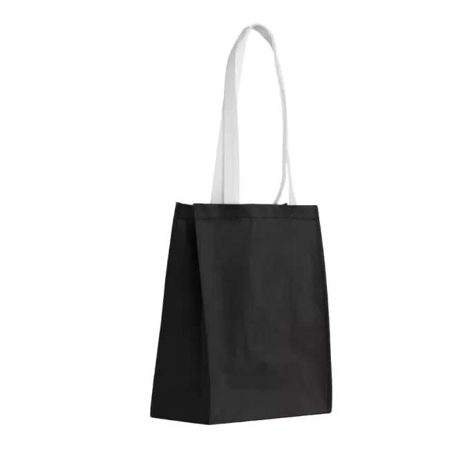 SAC SHOPPING BICOLORE ANSES LONGUES 'JUANA' - noir