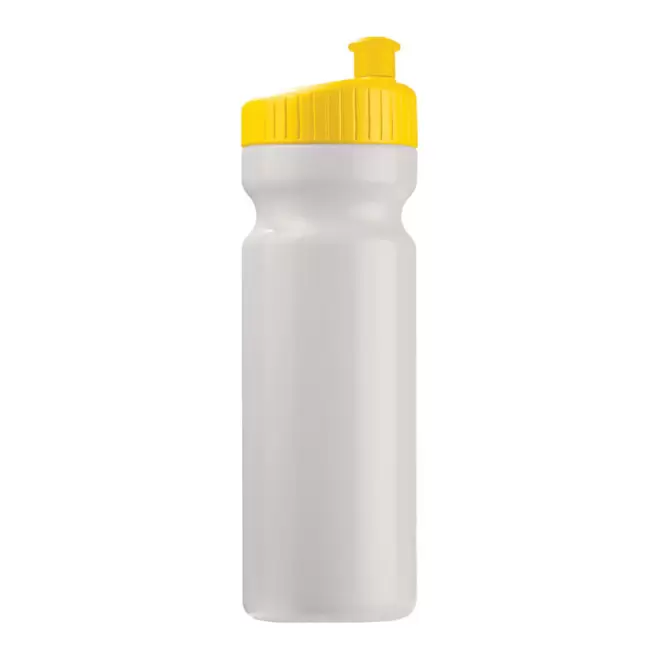 GOURDE DE SPORT PERSONNALISÉE 750ML OPAQUE BLANC 'TRAIL' - jaune