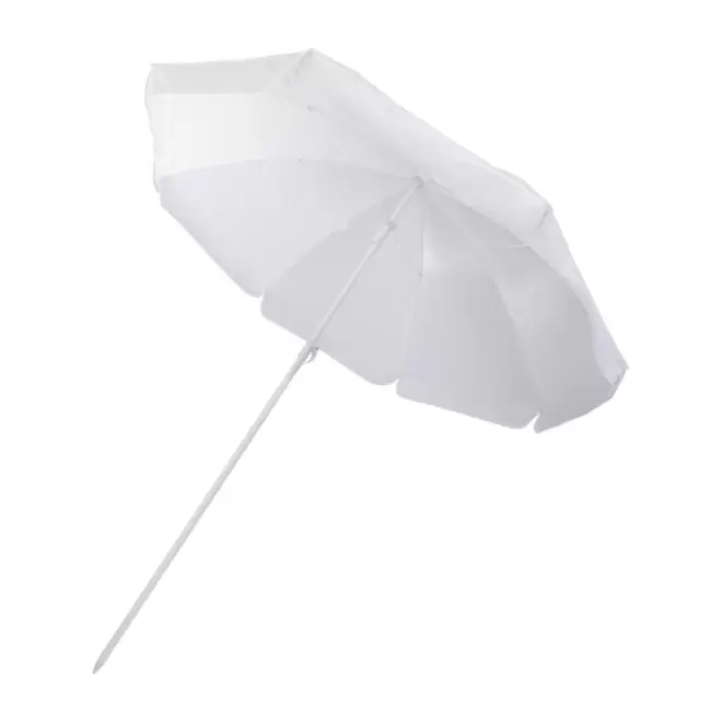 PARASOL DE PLAGE PERSONNALISABLE 'PARISO POLYESTER' - blanc
