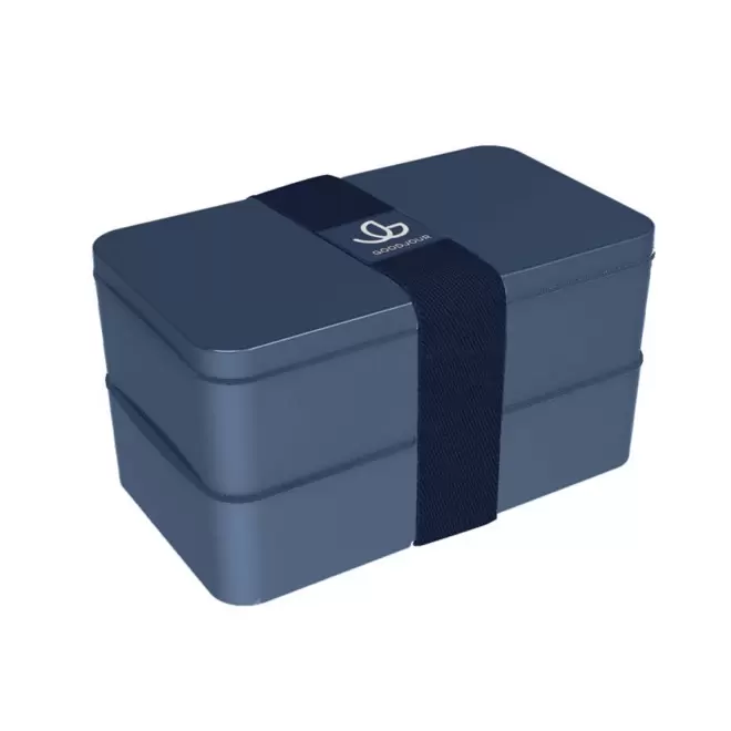LUNCH BOX GOODJOUR® DOUBLE PERSONNALISABLE 'TOCCOA' - bleu marine
