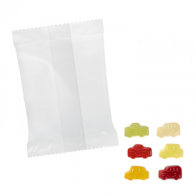BONBONS GOMME DE FRUITS PERSONNALISABLE 'PIMPY' - voiture