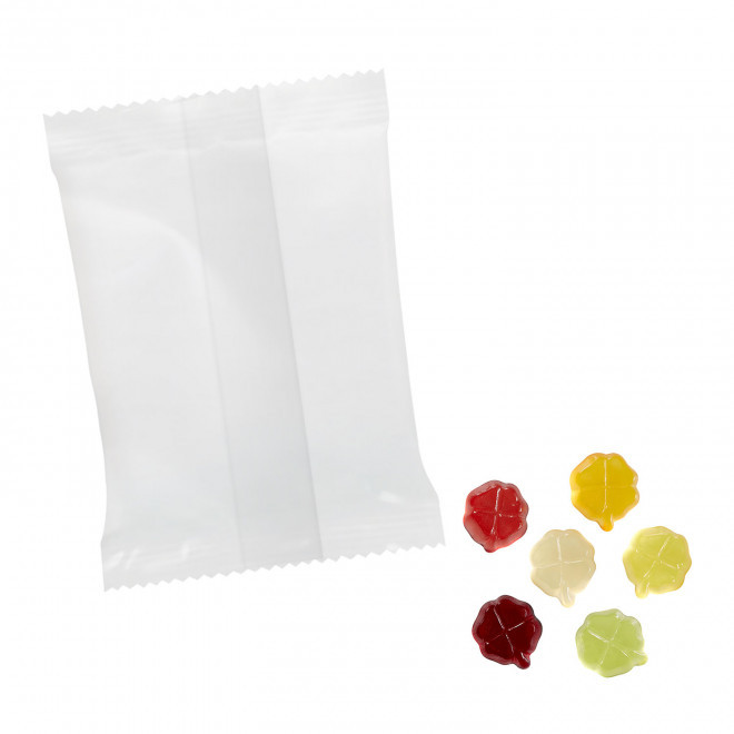 BONBONS GOMME DE FRUITS PERSONNALISABLE 'PIMPY' - trèfle