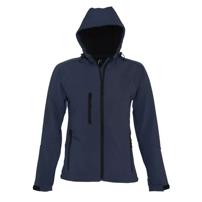 VESTE SOFTSHELL A CAPUCHE FEMME 'REPLAY' 340 GR/M² - marine
