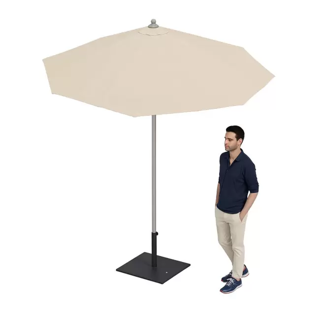 PARASOL TELESCOPIQUE PERSONNALISABLE 'SENTIDO ROND' - écru