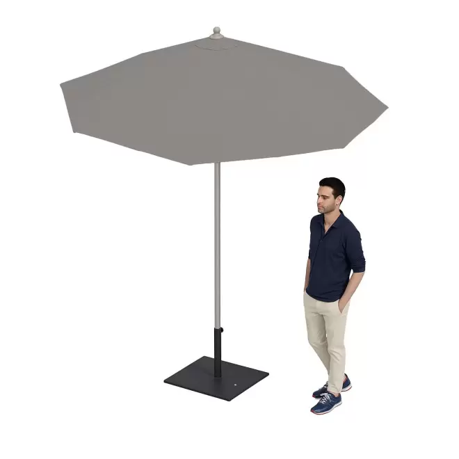 PARASOL TELESCOPIQUE PERSONNALISABLE 'SENTIDO ROND' - anthracite