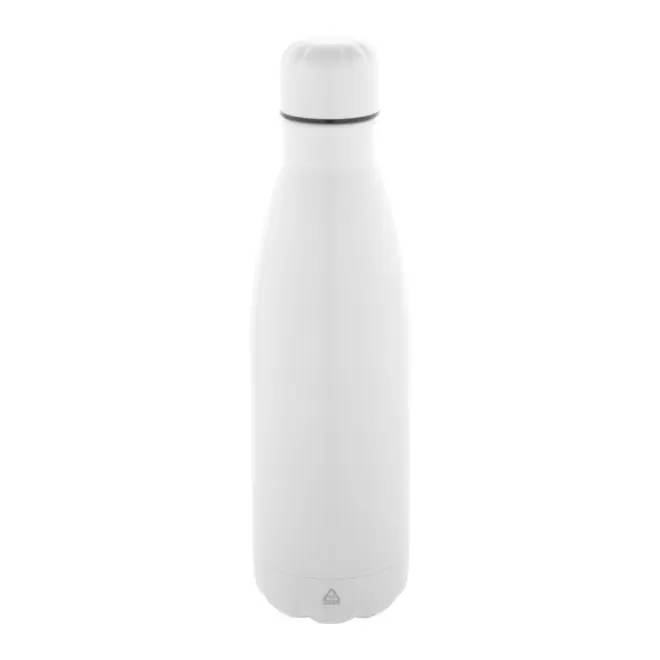 BOUTEILLE ACIER 790 ML PERSONNALISABLE 'BROUDO RECYCLE' - blanc