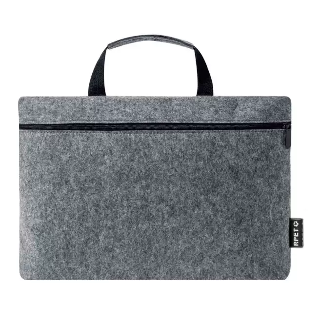 PORTE DOCUMENT PERSONNALISABLE EN RPET 'MORGIOU DOC' - gris