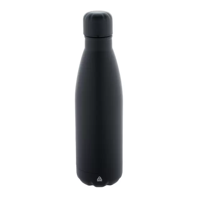 BOUTEILLE ACIER 790 ML PERSONNALISABLE 'BROUDO RECYCLE' - noir