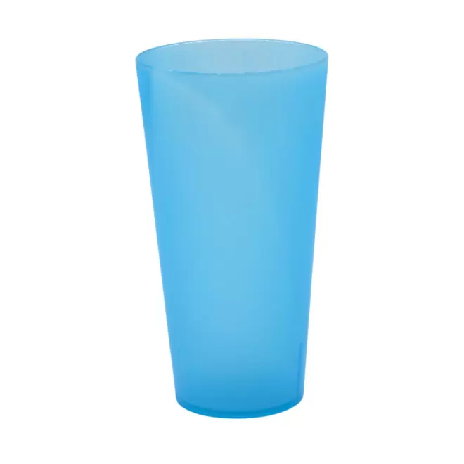 GOBELET PERSONNALISÉ RÉUTILISABLE 60 CL 'CUP' - transparent givré bleu