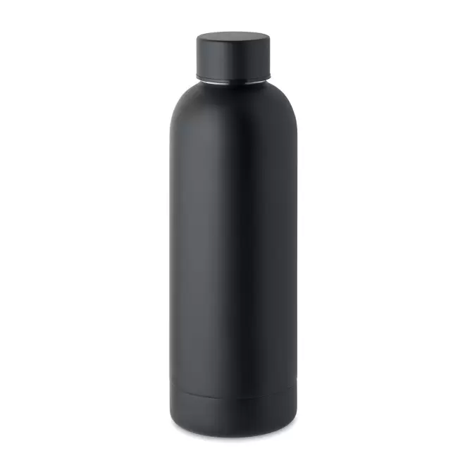 BOUTEILLE PERSONNALISABLE ISOTHERME 500ML RECYCLE 'SPAZIO' - noir
