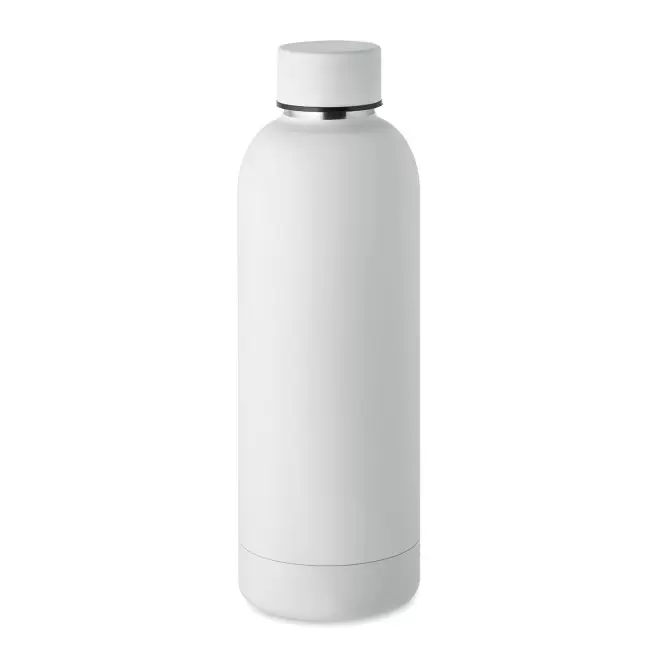 BOUTEILLE PERSONNALISABLE ISOTHERME 500ML RECYCLE 'SPAZIO' - blanc