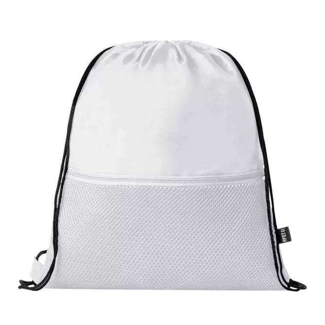 SAC A DOS PERSONNALISABLE CORDELETTE RPET 'NAZU' - blanc