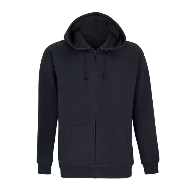 SWEAT ZIPPE PERSONNALISABLE CAPUCHE MIXTE 'CARTER' - noir