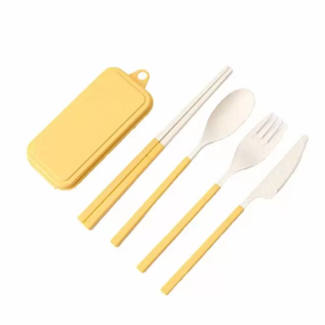 SET DE COUVERTS PERSONNALISABLE 'TRUDY' - jaune