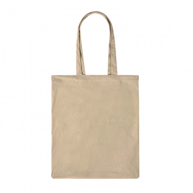 SAC SHOPPING PERSONNALISABLE EFFET VELOURS COTELE 'ZURI' - naturel