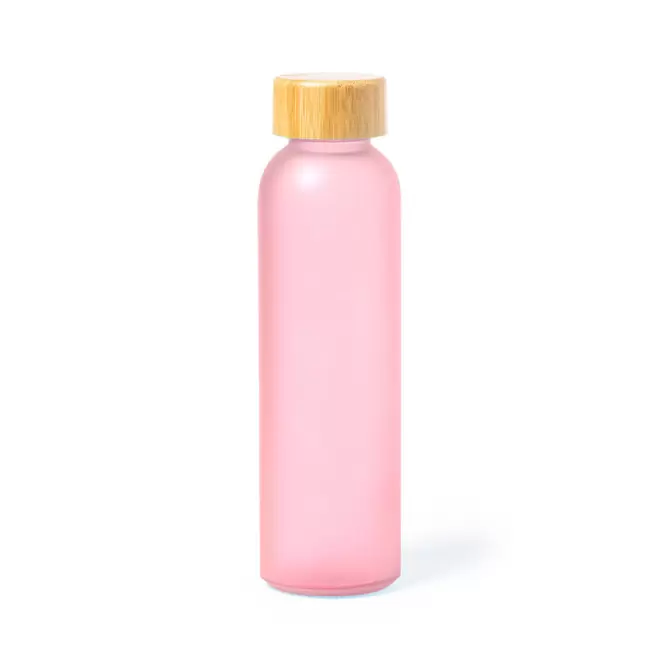 BOUTEILLE EN VERRE PERSONNALISABLE 500 ML 'LODO COLOR' - rose