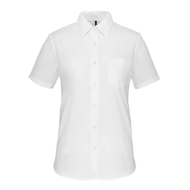 CHEMISE MANCHES COURTES FEMMES PERSONNALISABLE 'KARIBAN' - blanc