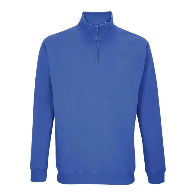 SWEAT PERSONNALISABLE DEMI-ZIP MIXTE 'CONRAD' - bleu royal
