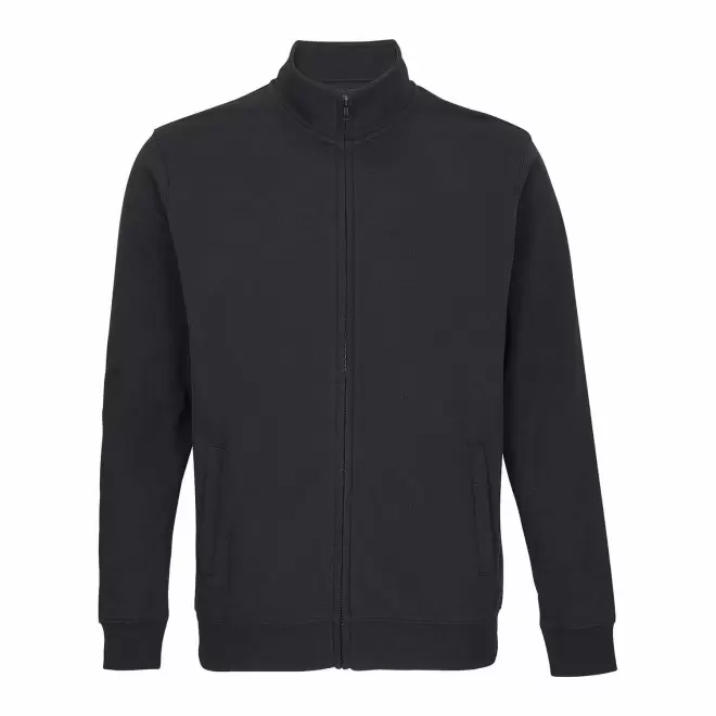 SWEAT ZIPPE PERSONNALISABLE MIXTE 'COOPER' - noir