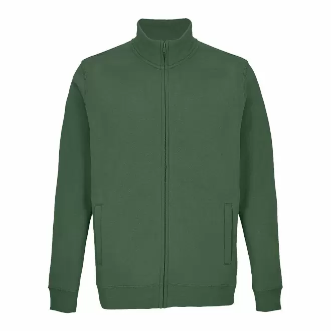 SWEAT ZIPPE PERSONNALISABLE MIXTE 'COOPER' - vert bouteille