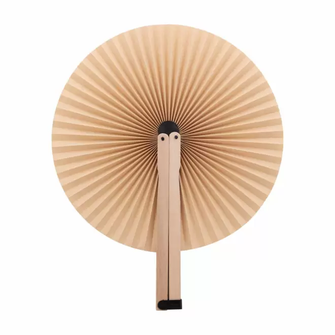 EVENTAIL PERSONNALISABLE EN KRAFT ET BAMBOU 'CHO' - naturel