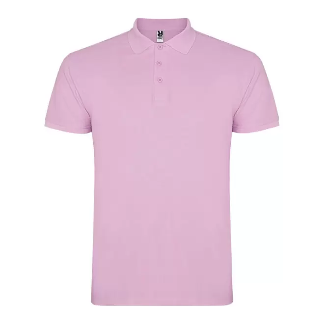 RAPIDE 4J - POLO PERSONNALISABLE MC HOMME 'STARLO' - rose clair