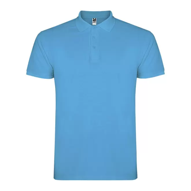 RAPIDE 4J - POLO PERSONNALISABLE MC HOMME 'STARLO' - turquoise