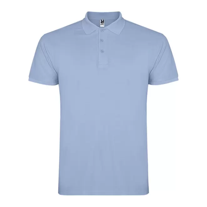 RAPIDE 4J - POLO PERSONNALISABLE MC HOMME 'STARLO' - bleu ciel