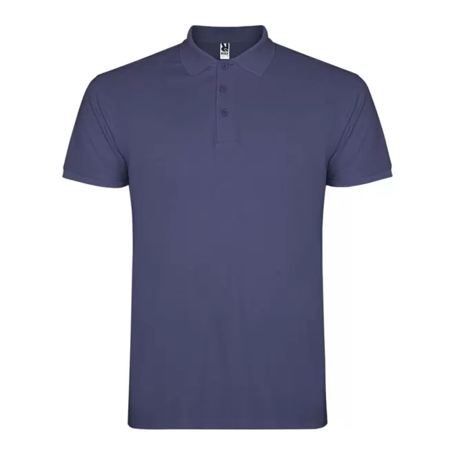 RAPIDE 4J - POLO PERSONNALISABLE MC HOMME 'STARLO' - denim