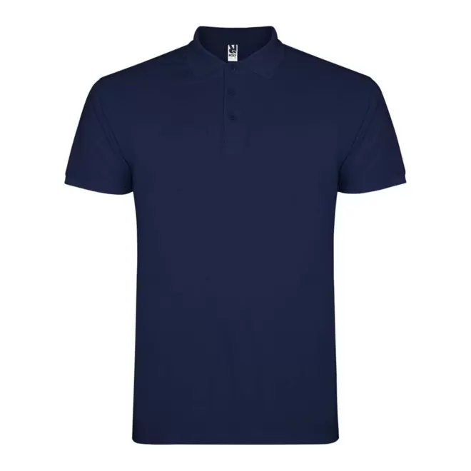 RAPIDE 4J - POLO PERSONNALISABLE MC HOMME 'STARLO' - bleu marine