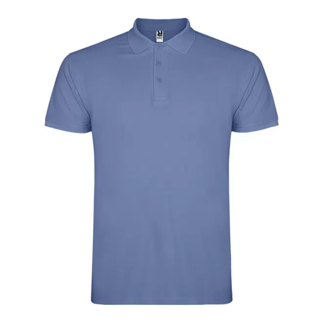 RAPIDE 4J - POLO PERSONNALISABLE MC HOMME 'STARLO' - bleu aqua