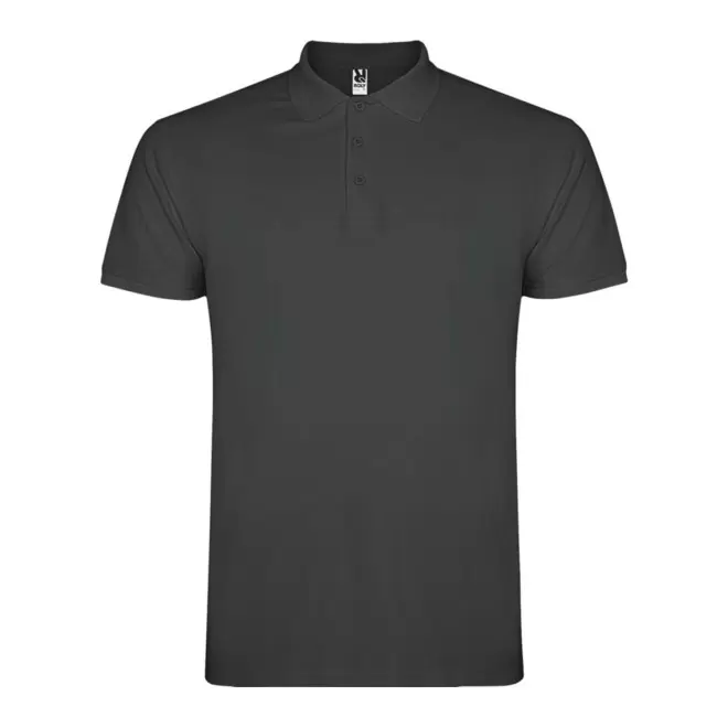 RAPIDE 4J - POLO PERSONNALISABLE MC HOMME 'STARLO' - gris anthracite
