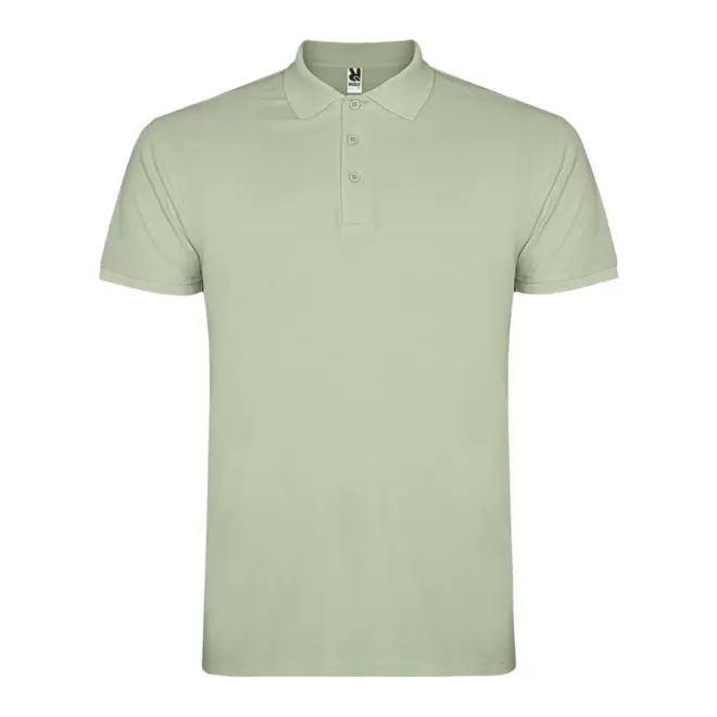RAPIDE 4J - POLO PERSONNALISABLE MC HOMME 'STARLO' - vert pastel