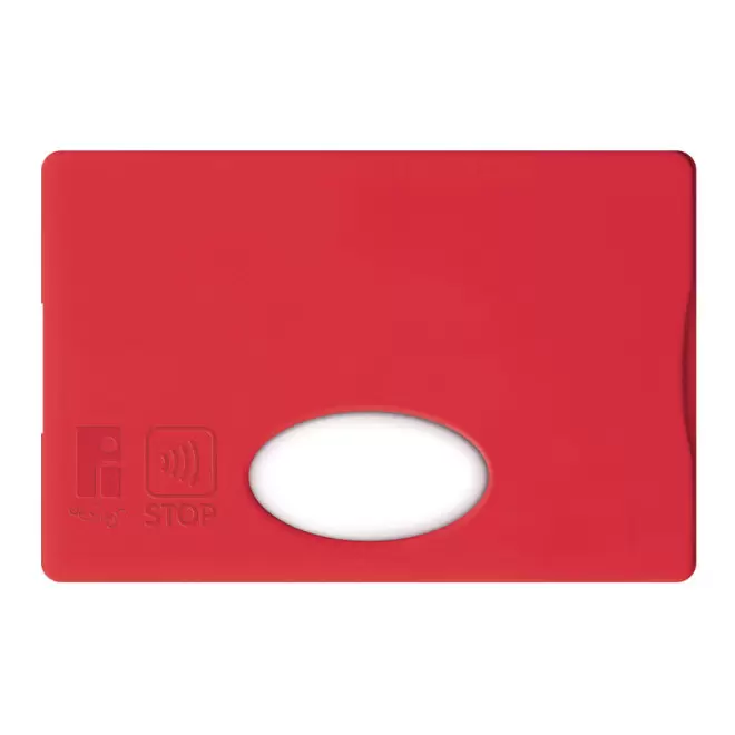 ETUI-CARTE PERSONNALISABLE RIGIDE ANTI-RFID 'LINZ' - rouge