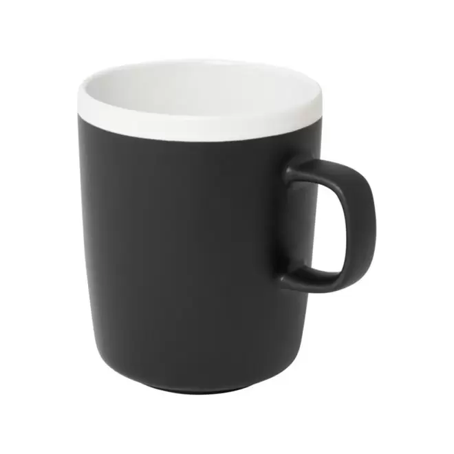 MUG CERAMIQUE PERSONNALISABLE MATE 350 ML 'LILA' - noir