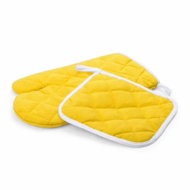 SET DE 2 MANIQUES PERSONNALISABLE 'GRYTA' - jaune